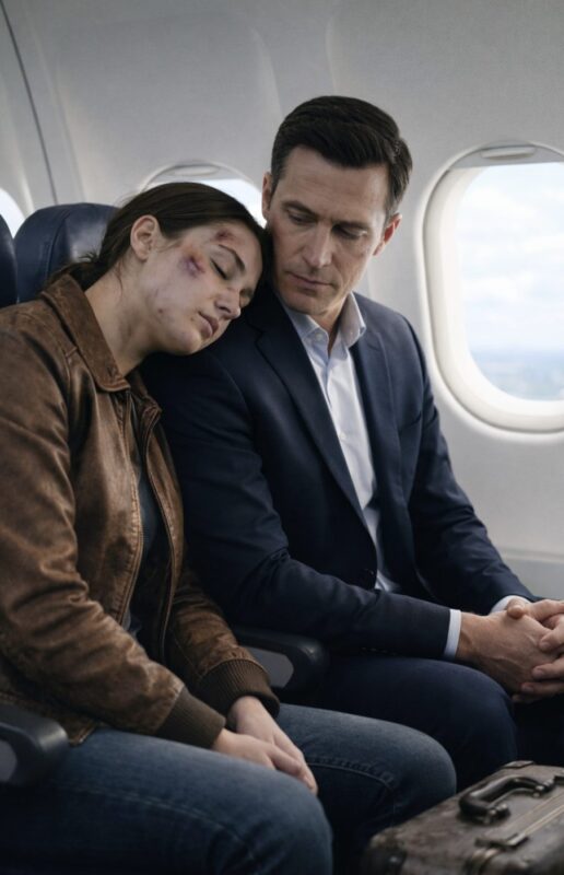 Sie floh aus ihrer missbräuchlichen Ehe und bestieg ein Flugzeug, ohne zu ahnen, dass der Mann neben ihr nicht nur ein Fremder war – sondern einer der mächtigsten Verbrecherbosse Europas.