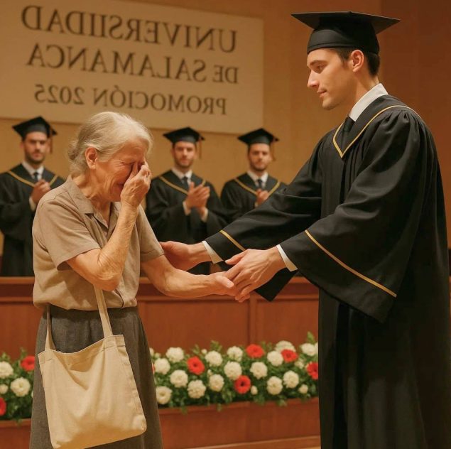 Sie verspotteten mich, weil ich der Sohn des Müllmanns bin — aber bei der Abschlussfeier griff ich nach dem Mikrofon, sagte nur einen Satz … und der ganze Saal verstummte, bevor er in Tränen ausbrach.