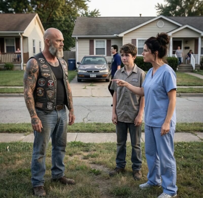 Meine Nachbarin schrie Biker an, weil er mit ihrem Sohn gesprochen und der Pflege beschuldigt hatte!