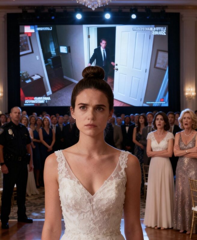 Während ich auf meiner eigenen Hochzeitsfeier stand, beugte sich meine Mutter zu mir und flüsterte: „Gib dein Penthouse deiner Schwester.“ Der Raum verstummte, als ich lächelte und sagte: „Alle bitte einen Blick auf den Bildschirm.“