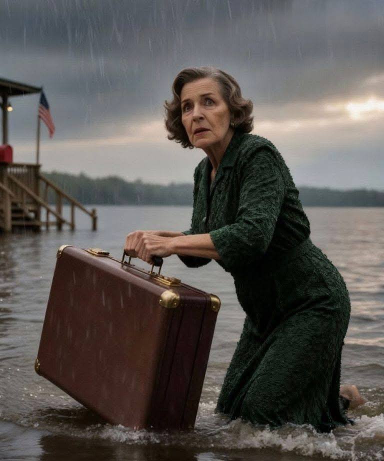 Ich starrte fassungslos, als meine Schwiegertochter wortlos einen Koffer in den See warf und davonfuhr, doch dann hörte ich ein leises Geräusch aus seinem Inneren.