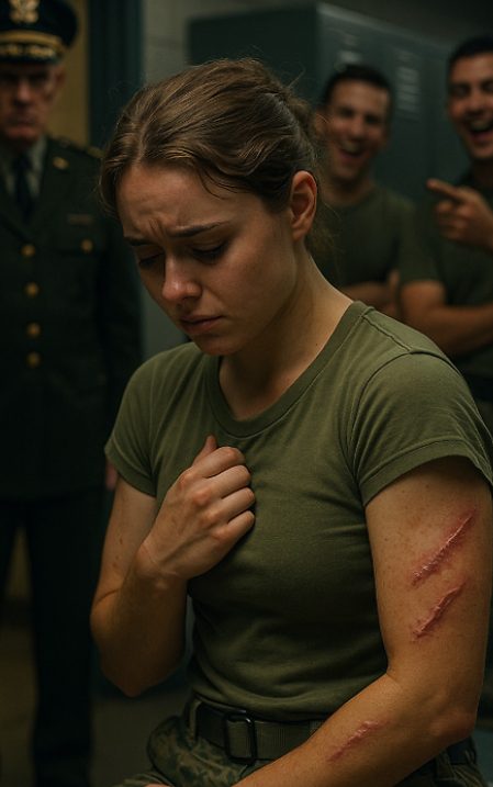 Die Soldaten fingen an, über die Narben der jungen Frau in der Umkleidekabine zu lachen — doch als der General eingriff, offenbarte er eine Wahrheit, auf die keiner von ihnen vorbereitet war