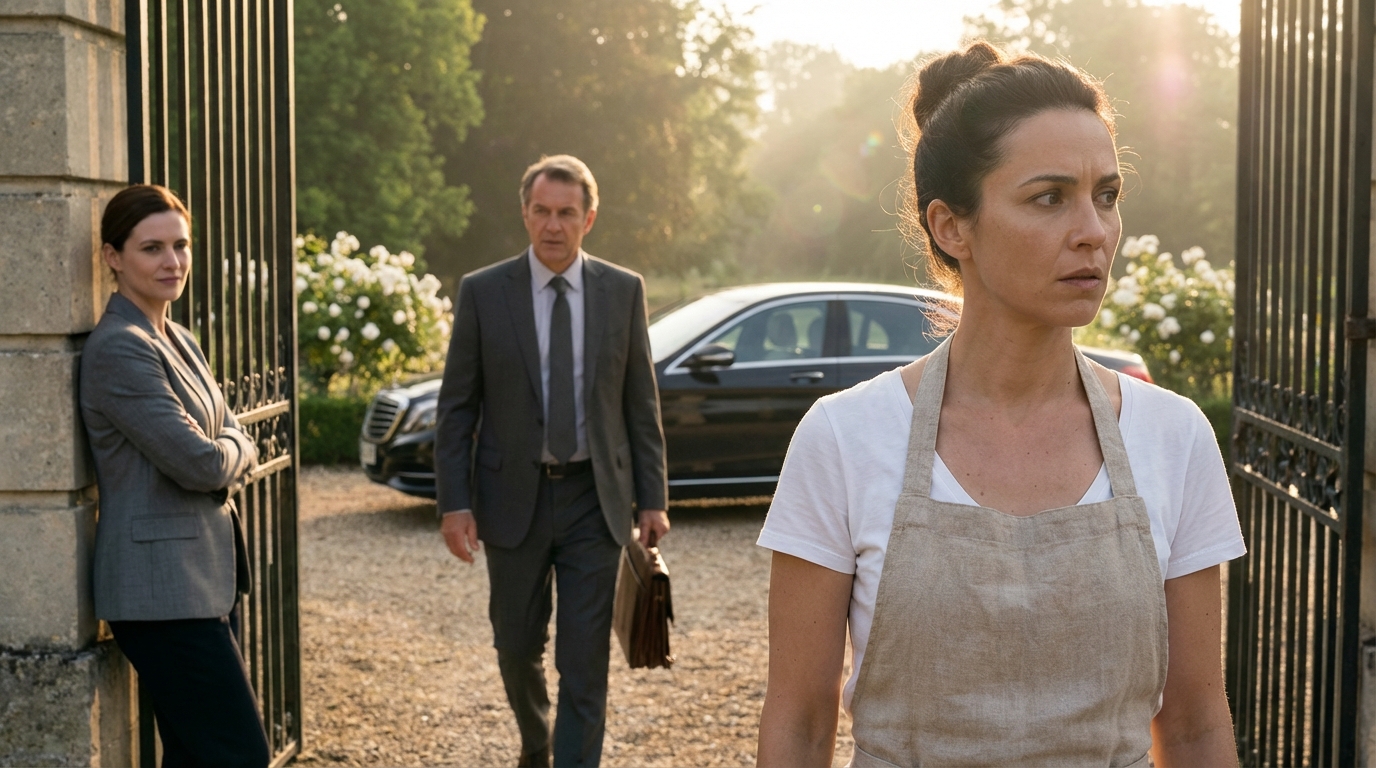 Als der Mann mit seiner neuen Ehefrau auftauchte, um einen Teil des Erbes zu fordern, lächelte die Frau nur ruhig – hinter ihr stand bereits ein Anwalt, bereit, alles an seinen Platz zu setzen.