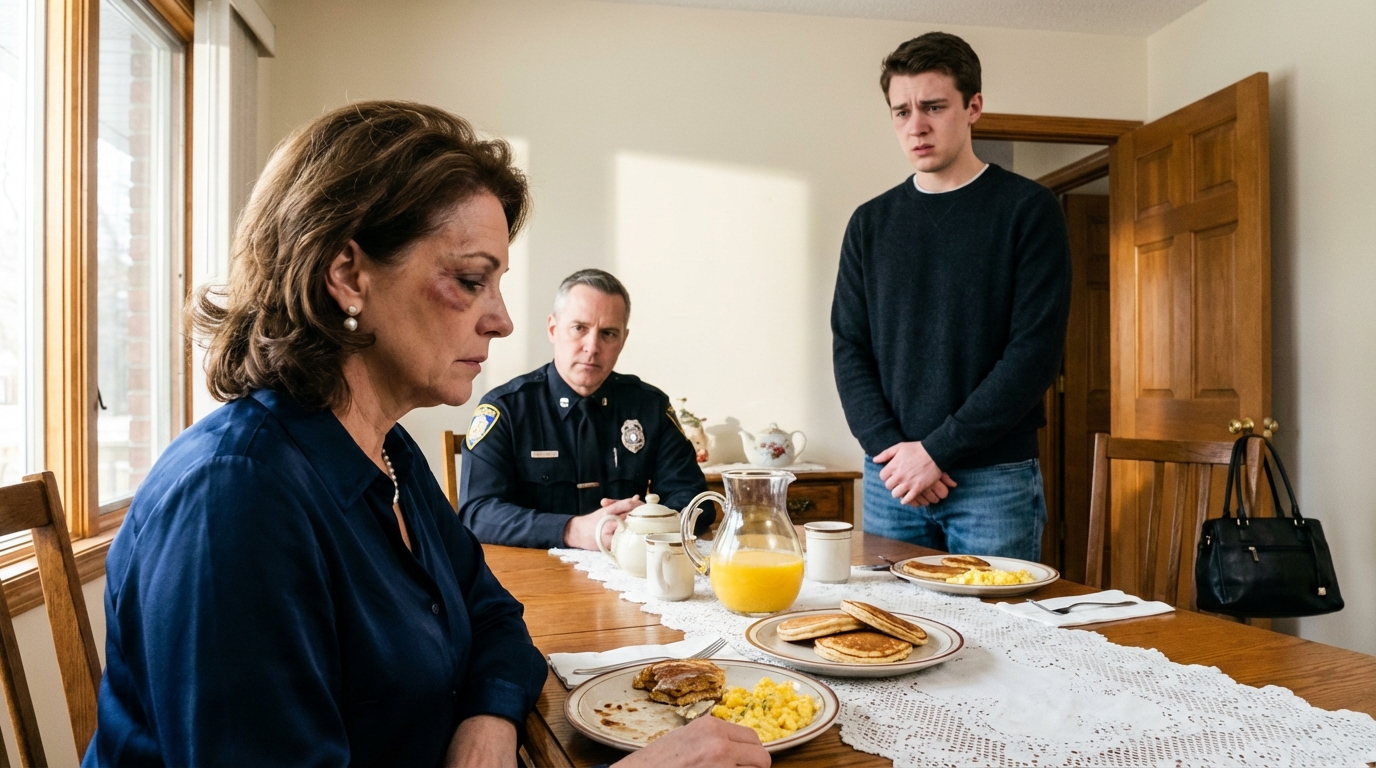 Mein Sohn h.it ich letzte Nacht und ich blieb ruhig. Heute Morgen habe ich meine Spitzentischdecke ausgebreitet, ein komplettes südländisches Frühstück gebacken und dann das gute Porzellan so eingestellt, als wäre es Weihnachten.