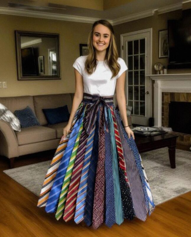 Meine Stiefmutter zerstörte den Rock, den ich aus den Krawatten meines verstorbenen Vaters gemacht hatte — Karma klopfte noch in derselben Nacht an unsere Tür