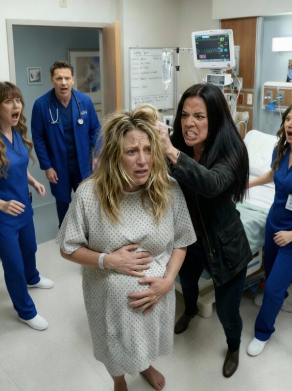 Während ich im Krankenhausbett lag, eine Hand auf meinem schwangeren Bauch, stürmte sie herein und zischte: «Glaubst du, das Tragen seines Kindes macht dich unberührbar?» Bevor ich schreien konnte, packte sie mich an den Haaren und stieß mich runter.