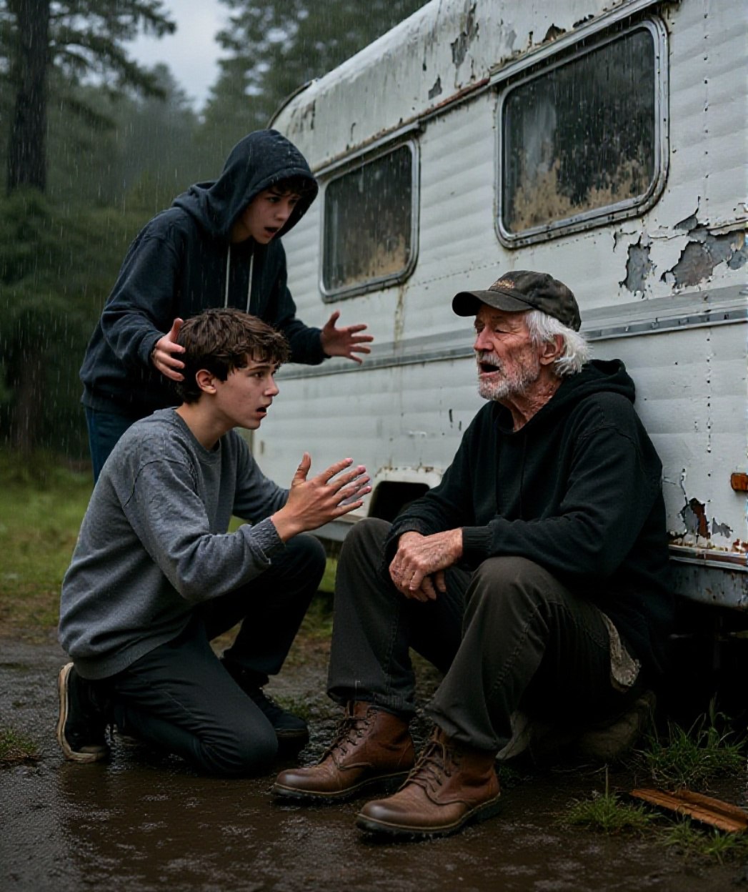 Zwei Mitschüler kümmern sich um einen älteren Mann, der in einem Wohnwagen lebt – bis eines Tages sein Anwalt anruft