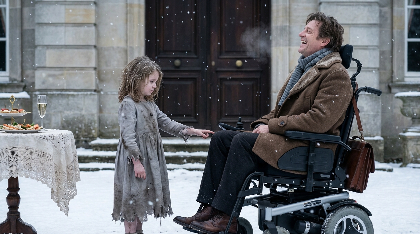 Ich war ein Milliardär, gelähmt und verfallend, ganz allein in einem stillen Herrenhaus, bis während eines schrecklichen Schneesturms ein obdachloses sechsjähriges Mädchen an meine Tür klopfte und einen Deal vorschlug: „Gib mir deine Reste, und ich helfe dir, wieder zu laufen.“