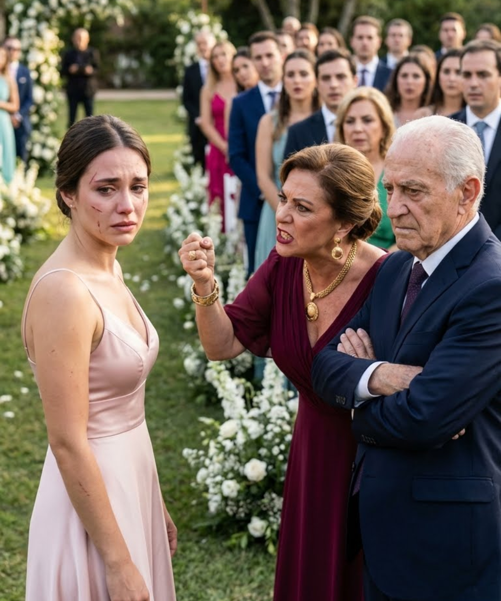 Bei der Hochzeit meiner Schwester hat mich die Freundin meines Vaters geohrfeigt und gerufen: “Du sitzt auf meinem Platz, du billiges Mädchen!” Ich sah zu meinem Vater – aber er sagte mir, ich solle mich entschuldigen oder gehen. Ich bin gegangen… um sicherzustellen, dass die Wahrheit ihnen folgte