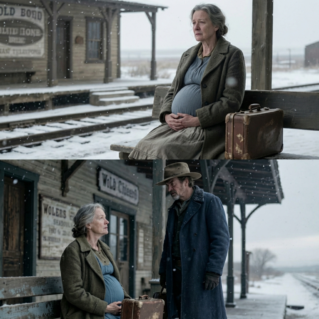 Zu alt und schwanger, wurde sie am Bahnhof zurückgelassen, bis ein Fremder ihr zuflüsterte: „Du gehörst jetzt mir.“
