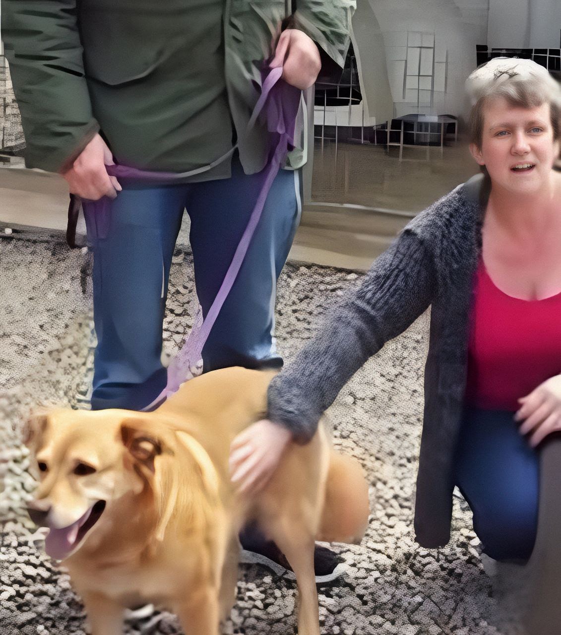 Wir fanden unseren vermissten Hund zufällig in einem Tierheim – doch bevor wir gehen konnten, nahm uns eine Mitarbeiterin beiseite.