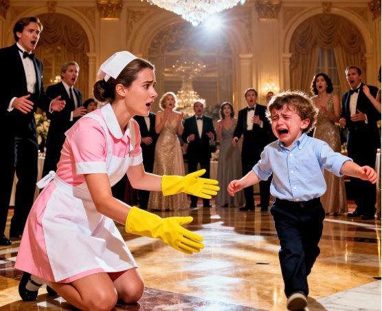 Der ganze Raum schien den Atem anzuhalten. Kristallleuchter tauchten die Gäste in warmes goldenes Licht, das sich in eleganten Kleidern, makellosen Anzügen und sanft klingenden Champagnergläsern spiegelte.