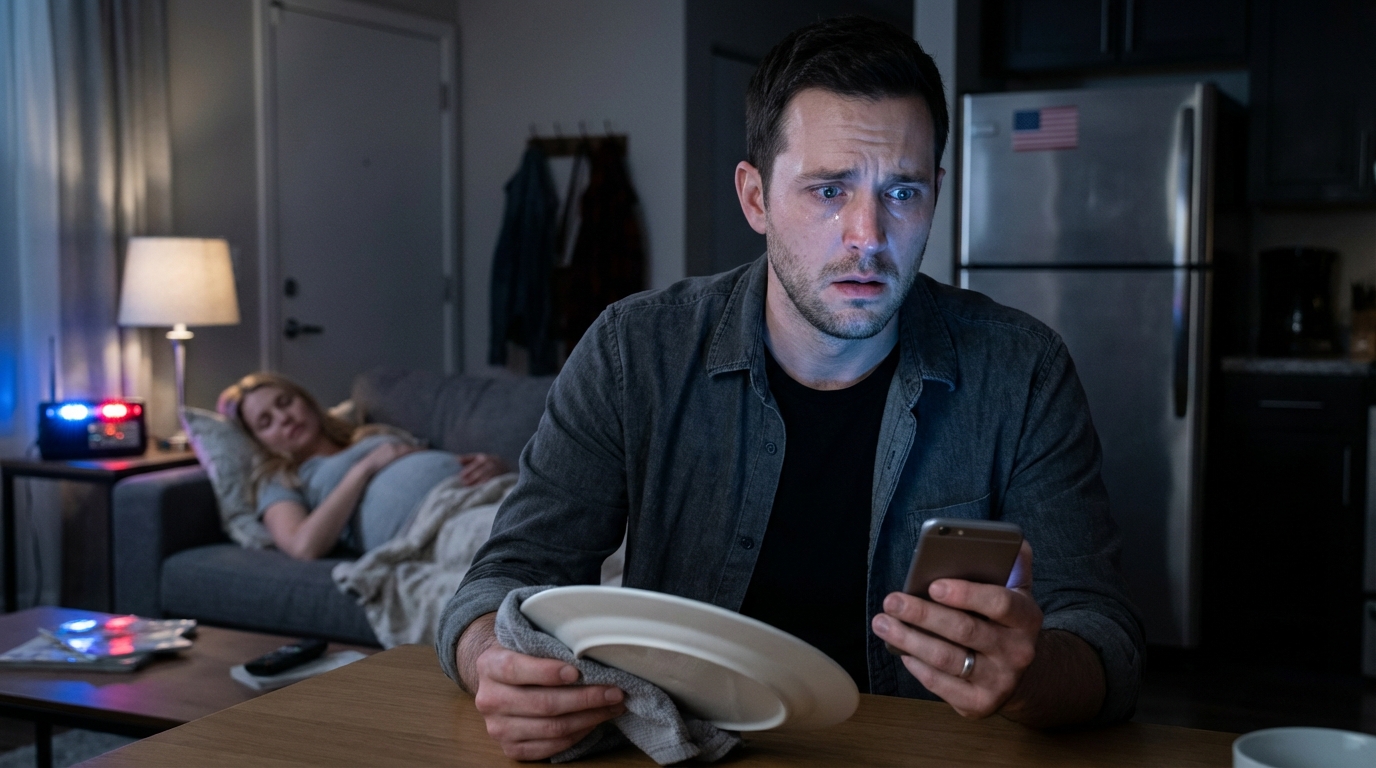 Ich habe gekocht, geputzt, Besorgungen erledigt und die späten Nächte durchgemacht – alles getan –, damit meine schwangere Frau nach zwei Fehlgeburten nicht wieder unter Stress geraten musste. Doch eines ruhigen Abends öffnete ich ihre Benachrichtigungen, nur um sie stummzuschalten, und sah eine Nachricht, die mich wie vom Blitz getroffen innehalten ließ. Am Morgen hatte ihre Familie bereits eine Geschichte konstruiert, in der ich „das Problem“ war.