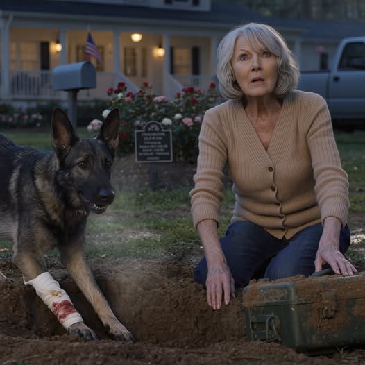 Der letzte Wunsch meines verstorbenen Mannes war ein Hund, und mein Schwiegersohn hat ihn ohne zu fragen „geschafft“, angeblich „zu meiner Sicherheit“. Ich trauerte zweimal innerhalb einer Woche. Drei Nächte später sah ich den Hund lebend in meinem Garten, wie er in dem Gedenkgarten, den mein Schwiegersohn unbedingt anlegen wollte, buddelte, als hinge sein Leben davon ab.