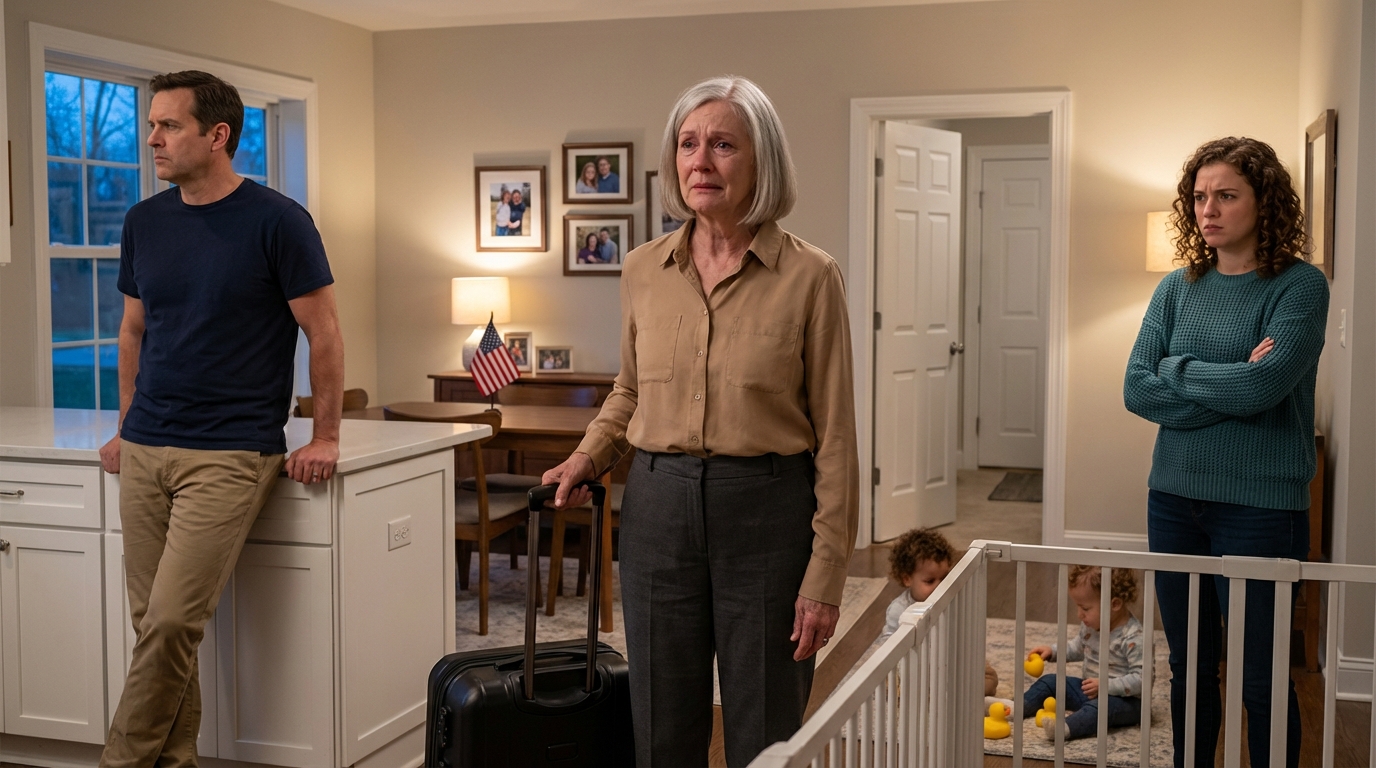 Mein Sohn und seine Frau stellten mich vor die Wahl: Entweder ich passe auf die Zwillinge auf oder ich gehe. Ich lächelte, packte meine Sachen und verließ das Haus. Eine Woche später… meldete sich zuerst ihre Bank bei mir – denn mein Name hatte die wahre Macht.