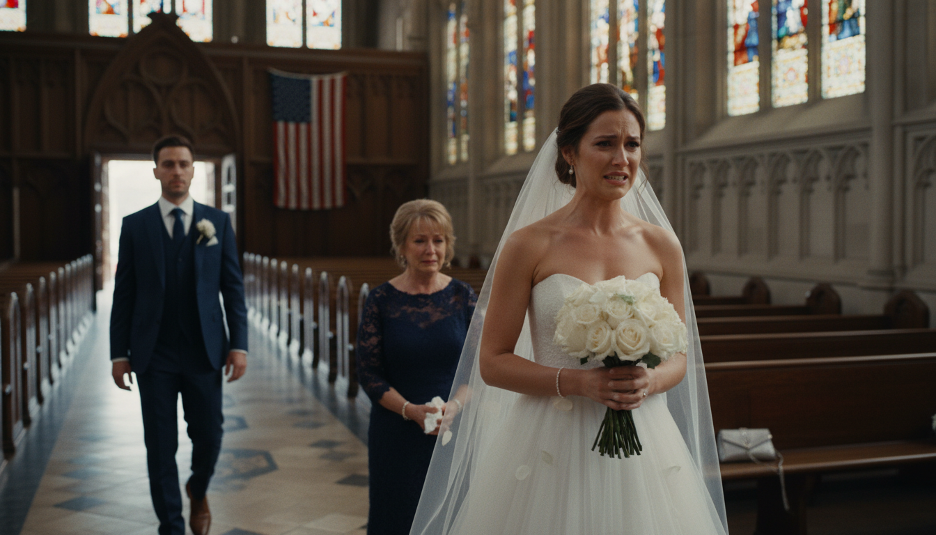 Als sie vor dem Altar stehen gelassen wurde, brach ihre Welt zusammen – bis ihr millionenschwerer Chef sich zu ihr beugte und flüsterte: „Stell dir vor, ich bin der Bräutigam.“