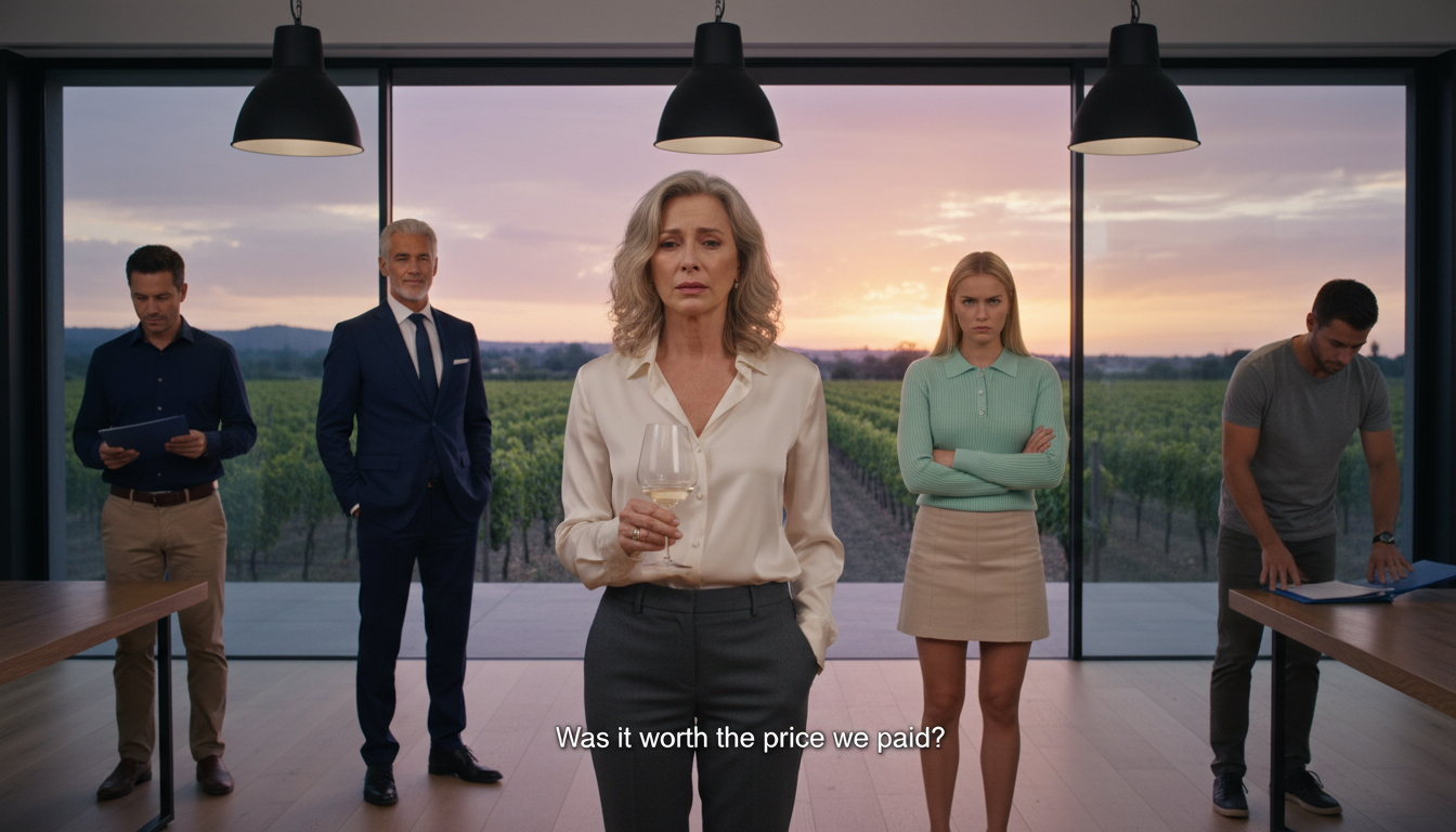 Ich war 64, als mir klar wurde, dass meine zweite Ehe keine späte Liebesgeschichte war – es war der Versuch, das Weingut und den Weinberg, den ich drei Jahrzehnte lang aufgebaut hatte, an sich zu reißen. Ich behielt mein Land, meinen Namen und meine Freiheit nur, weil ich an meinem Hochzeitstag eine stille Entscheidung traf: Ich sagte weder meinem neuen Ehemann noch seinen erwachsenen Kindern, dass das Anwesen kein „Familienbesitz“ sei. Es gehörte mir.