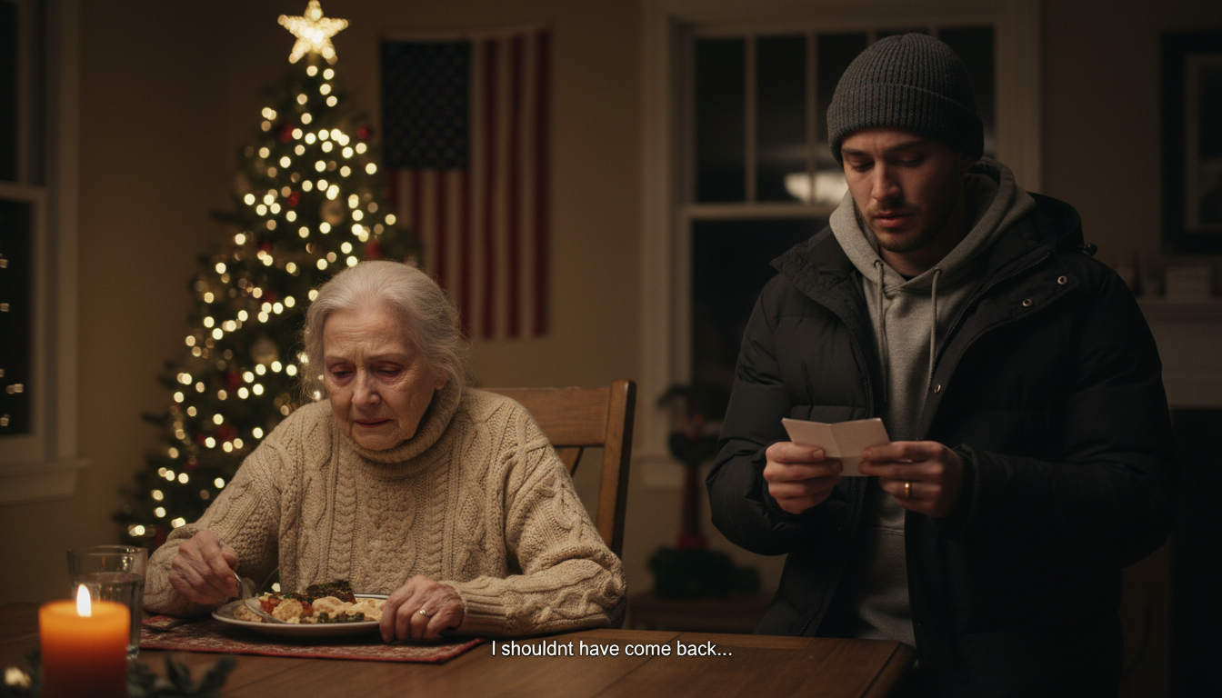 Ich kam zu Weihnachten nach Hause. Das Haus war leer – bis auf Oma, die die Essensreste aß. Ein Zettel sagte