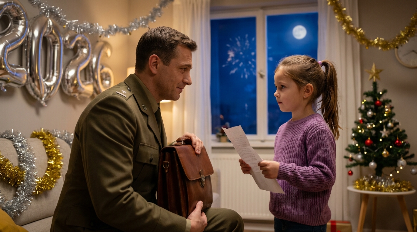 Ich kam zu Weihnachten nach Hause und fand meine Tochter still dasitzen, ohne Geschenke. Da war ein Zettel von meiner Schwiegermutter: „Wir verreisen über die Feiertage. Du kümmerst dich um alles.“ Meine Tochter weinte nicht. Sie sah mich an und sagte: „Papa … während sie gepackt haben, habe ich etwas in Opas Büro gefunden. Sie wissen nicht, dass ich es genommen habe.“ Sie legte es mir in die Hand. Ein Blick genügte – und ich musste lachen. Dann rief ich an. Sie hatten keine Ahnung, was sie erwartete …