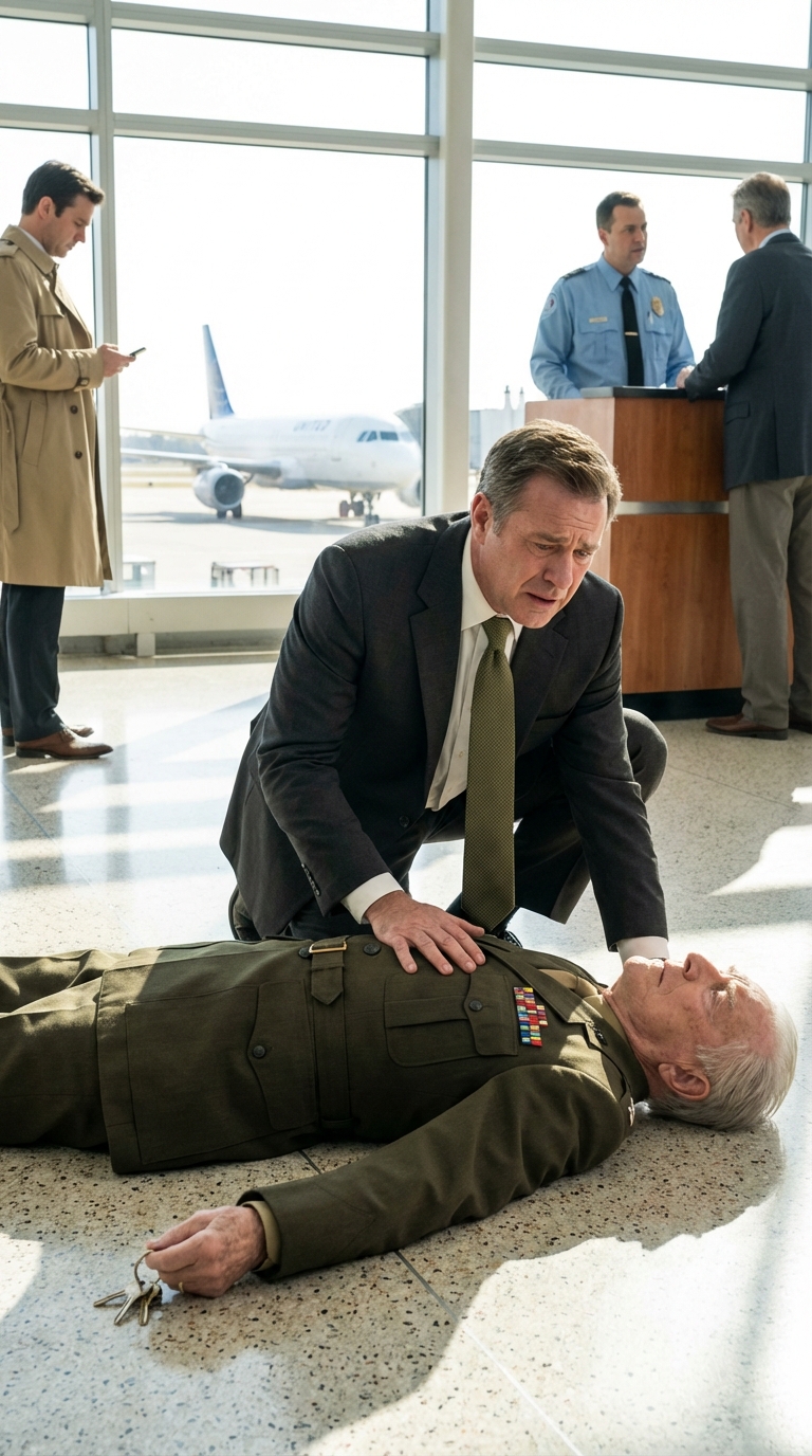 CH2 Er verpasste seinen Flug, um einem älteren Veteranen zu helfen – dann wurde das Terminal ohne Erklärung geräumt…