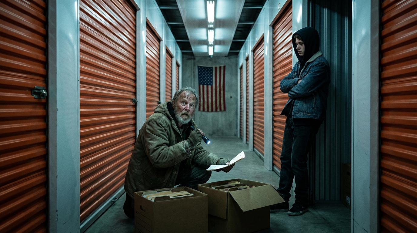 Mein Sohn war sehr krank, und niemand wusste warum. Dann steckte mir mein Enkel beim Abendessen einen Zettel zu: „Opa, schau mal in dem Lagerraum nach, den Papa gemietet hat. Einheit 247. Du musst unbedingt vor Freitag sehen, was da drin ist.“ Also ging ich hin, um nachzusehen, und erstarrte, als ich sah…