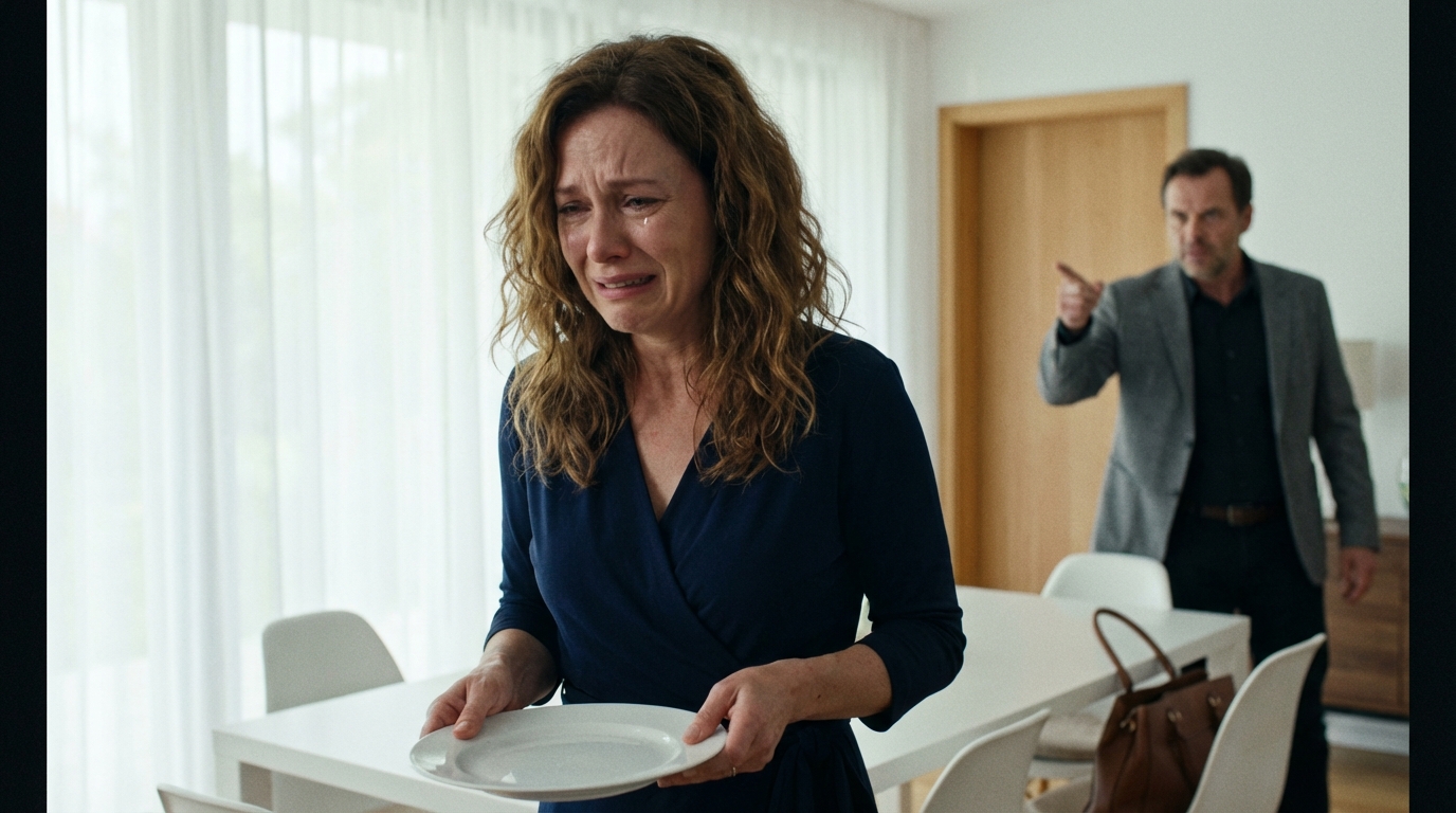 „Deine Mutter ist gestorben? Und was genau soll ich damit anfangen? Meine Gäste bedienen?“ Mein Mann lachte, und ich stellte die Teller auf den Tisch, während Tränen meine Sicht verschwommen machten. Sein Chef streckte die Hand aus und berührte sanft meine Hand. „Warum weinst du?“ fragte er…