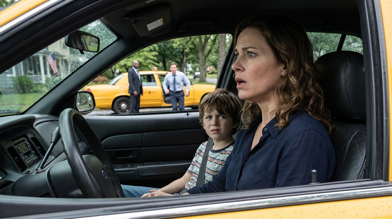 Mein Mann sagte uns, dass er eine frühe Geschäftsreise habe, also fuhr ich ihn mit unserem fünfjährigen Sohn zum Flughafen …