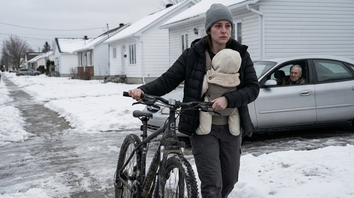 Ich stapfte durch den eiskalten Schnee mit meinem neugeborenen Kind, weil meine Eltern behaupteten, wir hätten kein Geld. Plötzlich hielt mein milliardenschwerer Großvater vor mir. „Warum fährst du nicht den Mercedes, den ich dir geschenkt habe?“ fragte er streng. „Meine Schwester benutzt ihn…“, flüsterte ich. Er wandte sich an seinen Chauffeur: „Fahr zur Polizeistation.“ Als wir schließlich die Kontoauszüge sahen, war der Polizist fassungslos über die Wahrheit hinter meiner angeblichen „Armut“.
