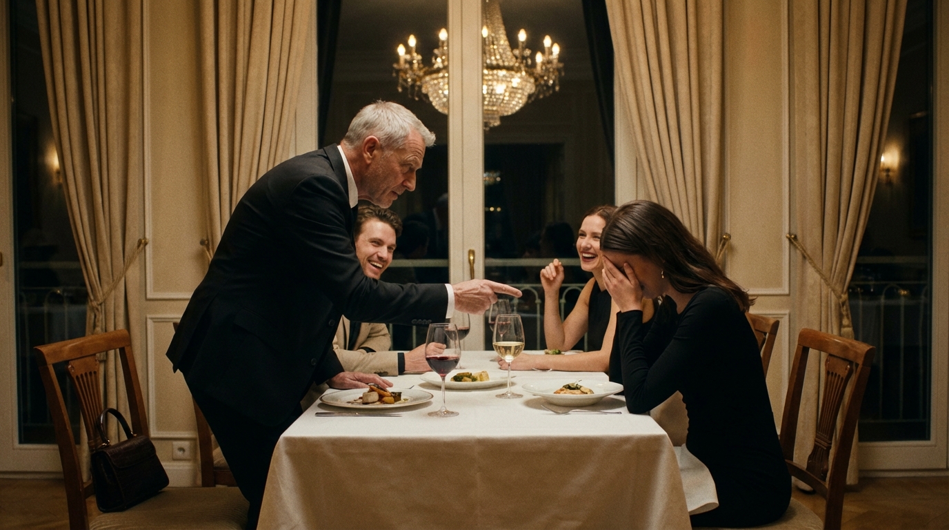 Während eines Familienessens stand mein Vater auf und sagte: „Ich bin stolz auf alle meine Kinder … außer auf das eine, das nicht dabei war und am Tisch saß.“