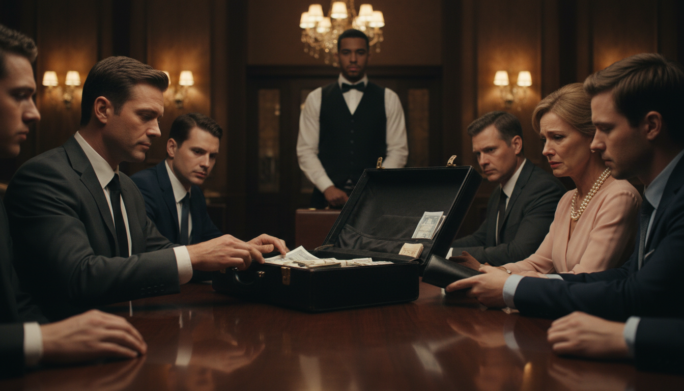 Im Restaurant klinzelte mein Bruder mit seinem Glas und sagte: ‘Auf die Familie, alle außer Liam. Er ist adoptiert.’ Alle lachten. Dann legte der Kellner den schwarzen Ordner vor mich: 3.270 Dollar für den ganzen Tisch. Ich schob ihn zurück und sagte: ‘Schreib ihn auf den Namen meines Bruders, er hat die Reservierung gemacht.’ Sein Lächeln verschwand… und dann kam der Manager herüber.