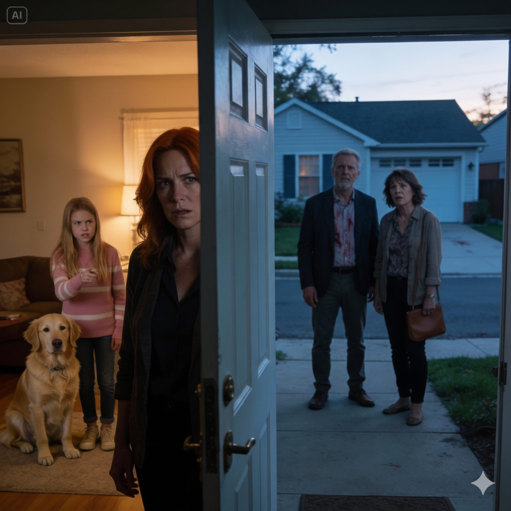 My in-laws stuck a note on my 11-year-old’s door: “we moved your dog. your cousin didn’t want it around. don’t start a scene.” she brought it to me in tears. i didn’t cry. i did this. the next morning, a knock came—and their faces changed immediately…