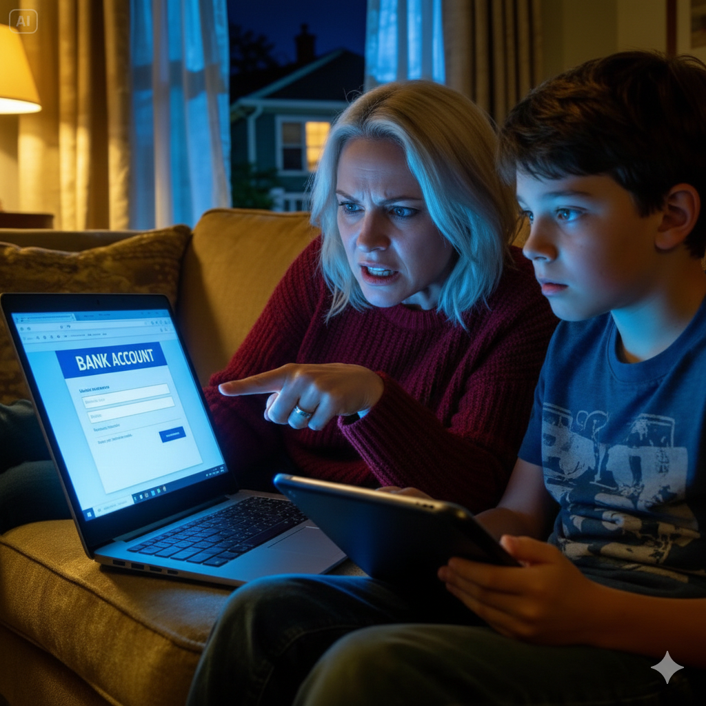 My younger brother emptied my bank accounts and fled with his girlfriend, leaving me anxious and crushed until my 10-year-old son said, “mom, don’t worry, let me show you this,” moments before my brother called in total panic.