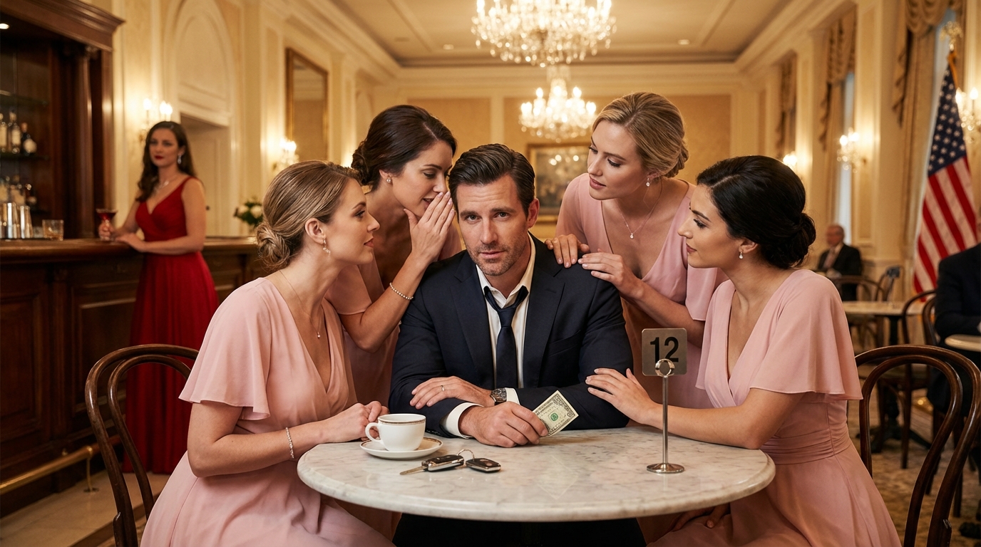 Ein alleinerziehender Vater trank gerade allein seinen Tee – als drei kleine Mädchen in seine Sitzecke rutschten und flüsterten: „Bitte… tu so, als wärst du unser Vater.“