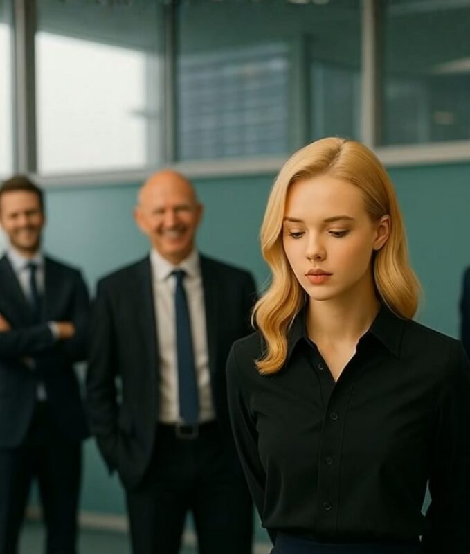 Ein Mädchen in schlichter Kleidung und abgetragenen Ballerinas betrat das Büro – die Angestellten begannen zu lachen, ohne auch nur im Geringsten zu ahnen, wer sie war.