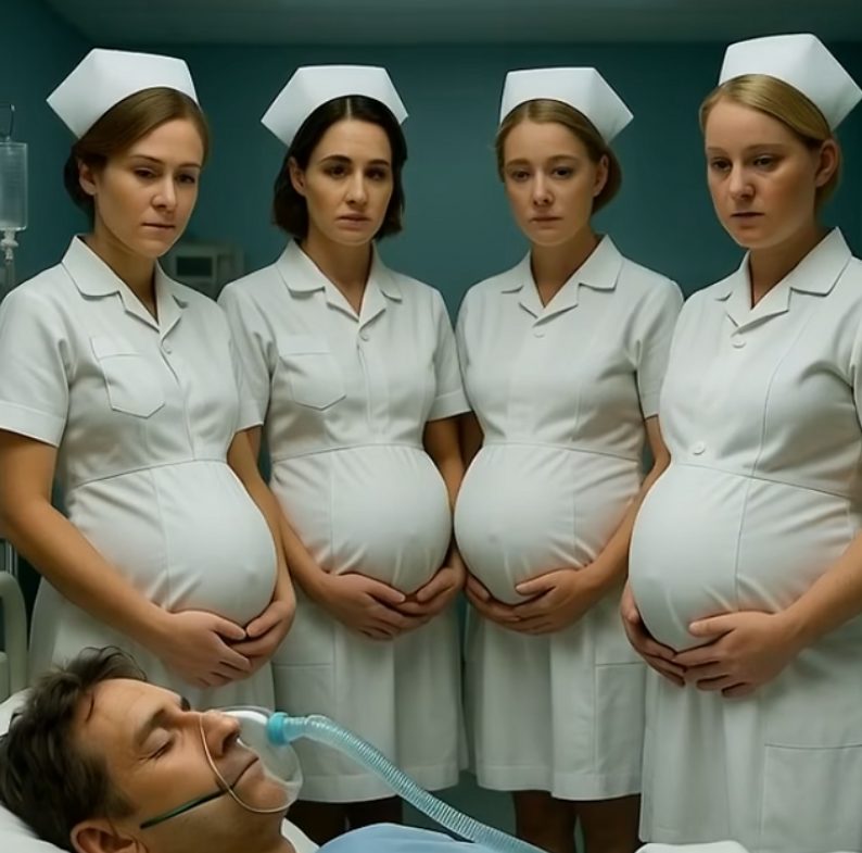 Alle Krankenschwestern, die sich um einen Langzeitpatienten kümmerten, erwarteten ein Kind – und die stille Aufnahme offenbarte, warum