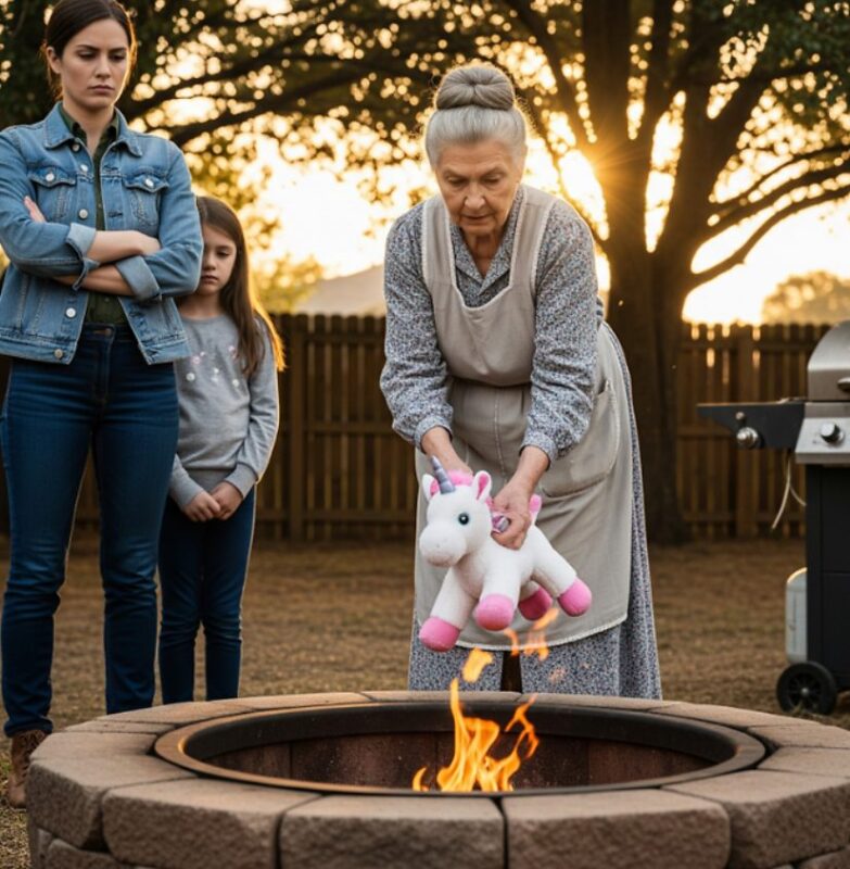 Meine Mutter packte das geliebte Einhorn meiner sechsjährigen Tochter und warf es ins Feuer – dann schlug sie ihr ins Gesicht und sagte: „Wenn deine Cousine etwas haben will, gibst du es ihr.“