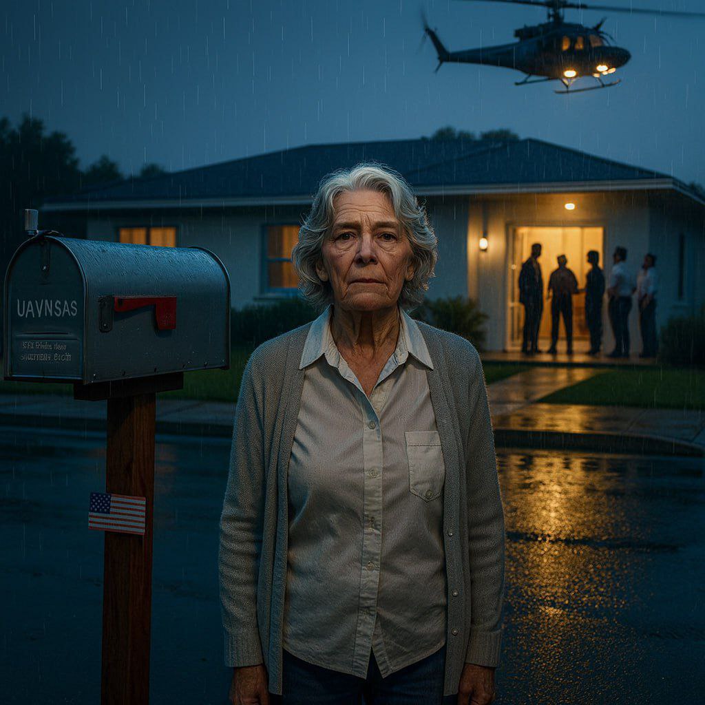 Ein Feuer hatte meine gesamte Farm vollständig zerstört. Ohne einen anderen Zufluchtsort blieb mir nur der Weg zu meiner Tochter. Als sie die Tür öffnete, fiel ihr Blick sofort auf meine staubigen Schuhe. Sie zog die Tür beinahe wieder zu und sagte leise: „Mama, es tut mir leid… Wir haben keinen Platz für dich, und ich möchte nicht, dass der neue persische Teppich schmutzig wird.“ Verletzt und völlig orientierungslos griff ich zum Telefon und rief den Jungen an, um den ich mich früher einmal gekümmert hatte – inzwischen ein reicher und erfolgreicher Geschäftsmann. Als sein Hubschrauber kurz darauf im Vorgarten landete, begann sich mein Leben leise und unerwartet zu verändern.