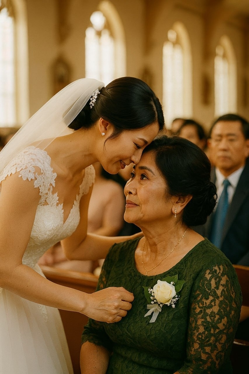 „Ich schämte mich, zur Hochzeit meines Sohnes zu gehen, weil meine Kleidung alt war. Doch als meine Schwiegertochter mein grünes Kleid sah, brachte ihre Reaktion die ganze Halle zum Weinen.“