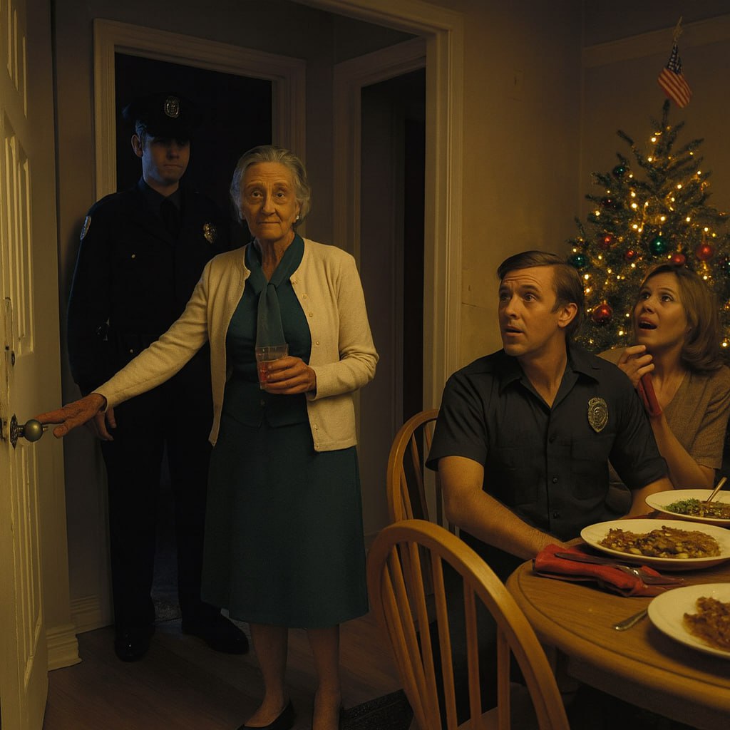 Ich kam zum Weihnachtsessen hinkend, den Fuß in Gips. Nur wenige Tage zuvor hatte mich meine Schwiegertochter absichtlich gestoßen. Kaum hatte ich das Zimmer betreten, ließ mein Sohn ein spöttisches Lachen hören: „Meine Frau wollte dir nur eine Lektion erteilen. Du hast sie dir wirklich verdient.“ Dann klingelte es an der Tür. Ich lächelte und öffnete: „Treten Sie ein, Herr Kommissar.“