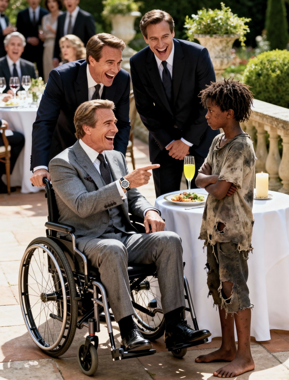 „Heile mich, dann gebe ich dir 1 Million Dollar. Wenn du versagst, bringt dich die Polizei weg“, lachte der Millionär — bis der schwarze Junge es in Sekunden schaffte.