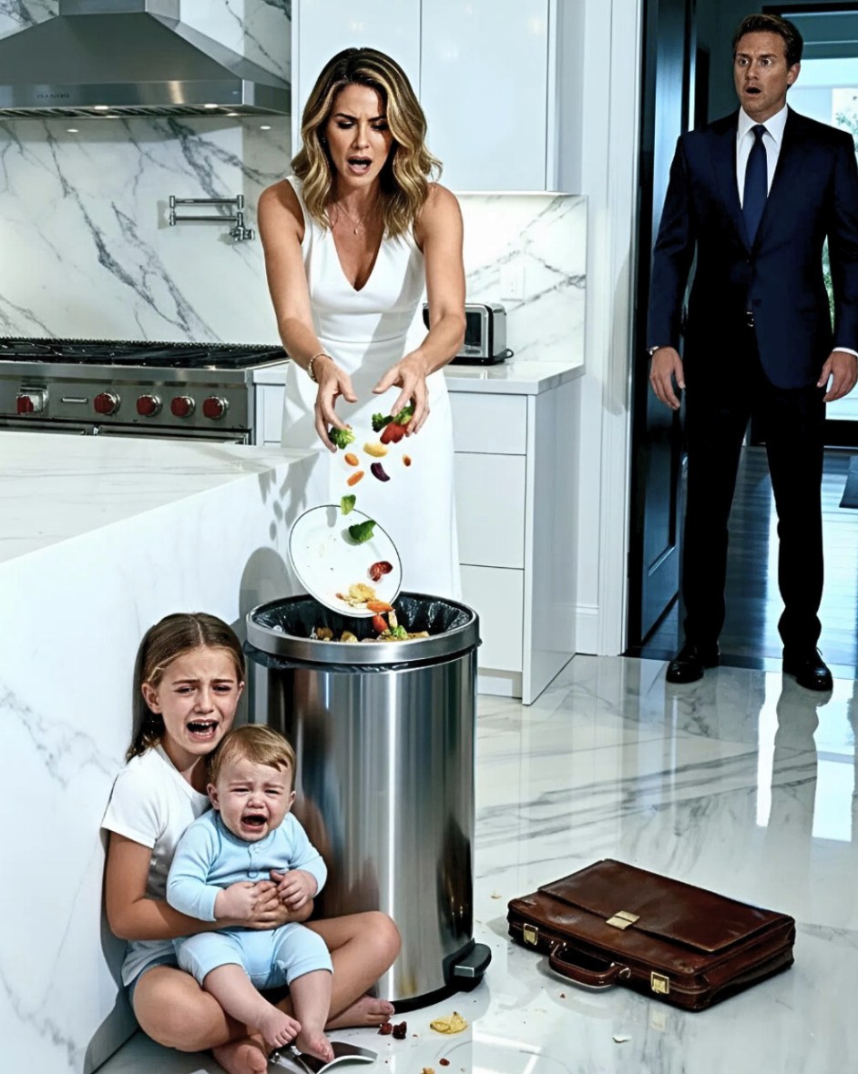 Ich kam früher nach Hause, um meine Frau zu überraschen. Ich fand sie dabei, wie sie frisches Essen wegwarf, während mein kleiner Sohn vor Hunger schrie.