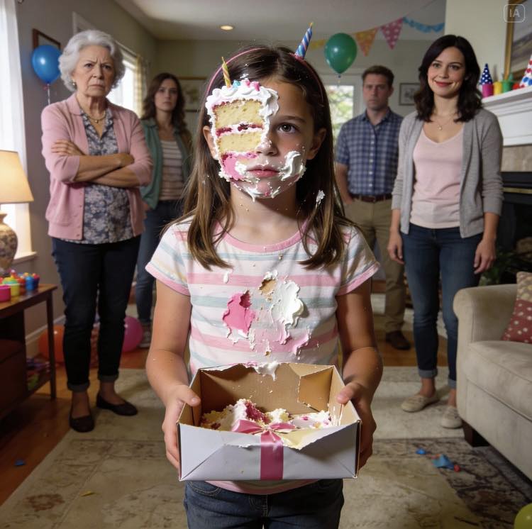 Auf dem siebten Geburtstag meiner Tochter schmierte meine Schwester ihr plötzlich den Kuchen direkt ins Gesicht.