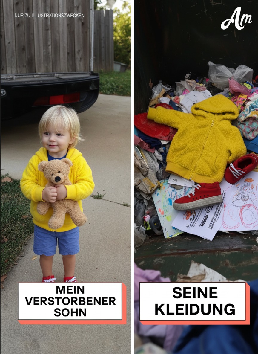 Meine Schwiegermutter hat die Klamotten meines verstorbenen Sohnes in den Müllcontainer geworfen, aber ich hab vor allen Leuten ein noch schlimmeres Geheimnis von ihr enthüllt