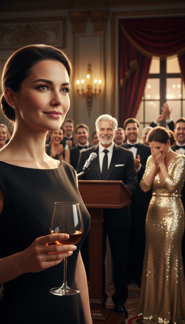 Apám nyugdíjba vonulási partiján a bemutatásomban gúnyolt ki: „Ez itt a lányom – nincs diplomája, nincs jövője, csak a családon élősködik.” Mindenki nevetett. Én nyugodtan mosolyogtam, megemeltem a poharamat, és azt mondtam: „Egészségetekre – ez az utolsó alkalom, hogy valaha is láttok engem.” Kisétáltam, a termet pedig némaságba borítottam….