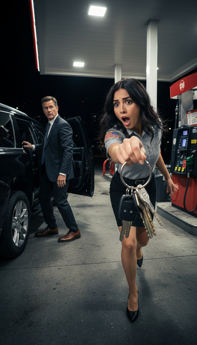 A válás után Emily Carter egyedül maradt kislányával, Lilyvel, és senki sem volt hajlandó alkalmazni őt. Végső kétségbeesésében egy benzinkúton vállalt munkát. Egy este, miután megtankolt egy luxus SUV-t, észrevette, hogy a sofőr eldobta a kulcsait. „Várjon! Elhagyta ezeket!” – kiáltotta a nő, majd elnémult a kulcstartó láttán. A milliomos pedig megfagyott, amikor rájött, mit mutat neki a nő…