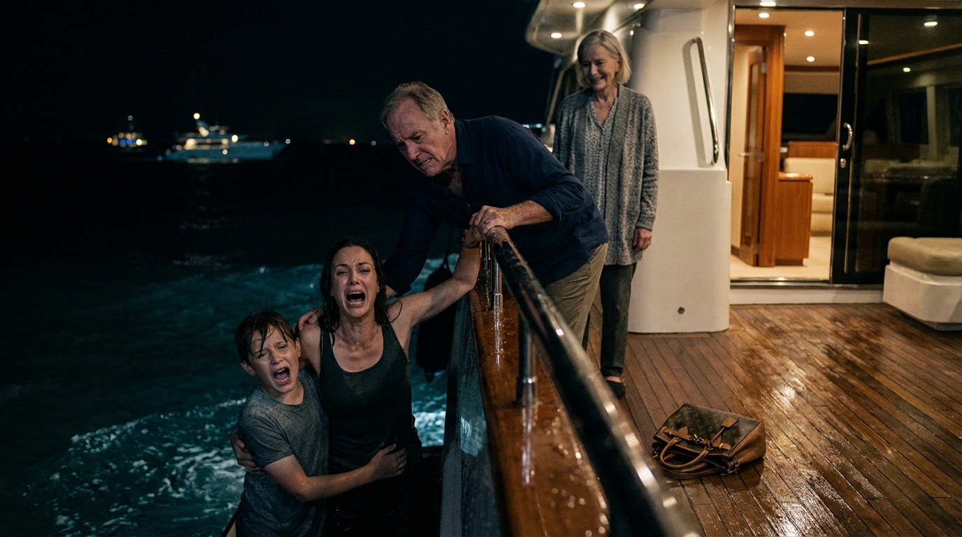 Meine Eltern haben mich und meinen Sohn von ihrem Kreuzfahrtschiff gestoßen … Stunden später schrien sie.