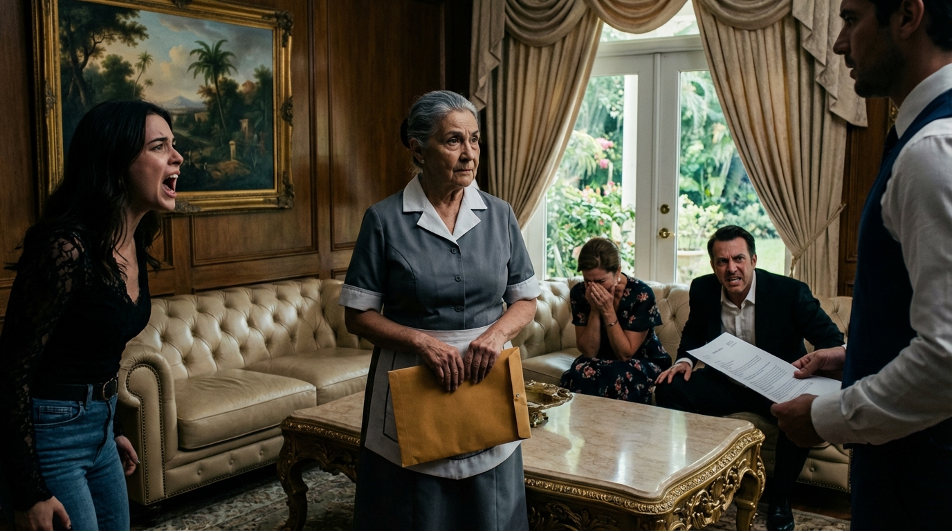 Du stehst im Wohnzimmer der Herreras, als der Anwalt sich räuspert, und für einen Moment wirkt die Luft schwerer als die importierten Vorhänge und der polierte Marmor es je getan haben.