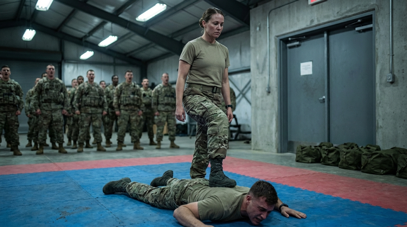 „Ich bin von der Delta Force.“ Der Sergeant versuchte, sie zu schlagen – doch sie brachte ihn augenblicklich und lautlos zu Boden.