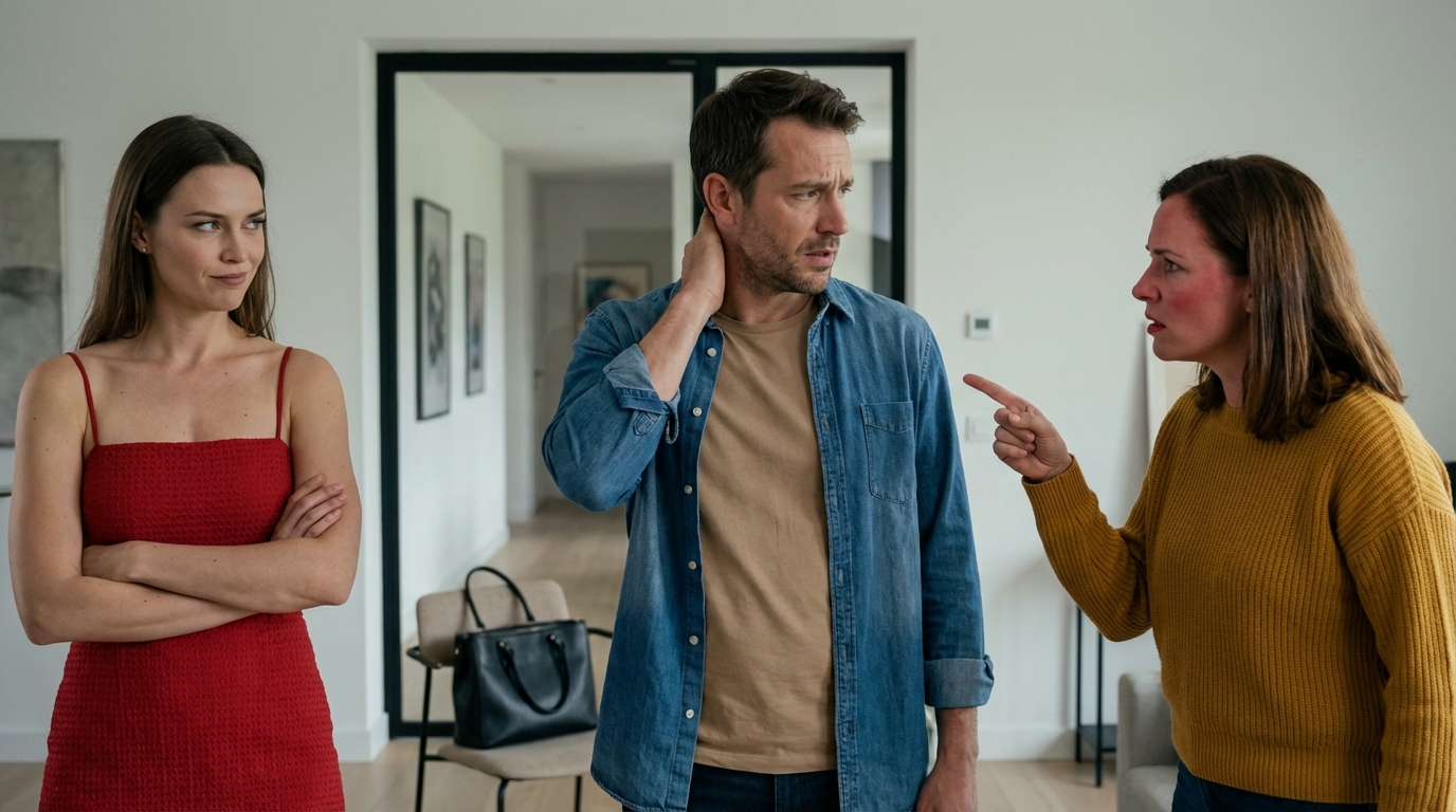 “Ich warte auf meinen Mann. Er sagte, er wohnt hier”, antwortete das Mädchen dreist und musterte meine Wohnung von oben bis unten.