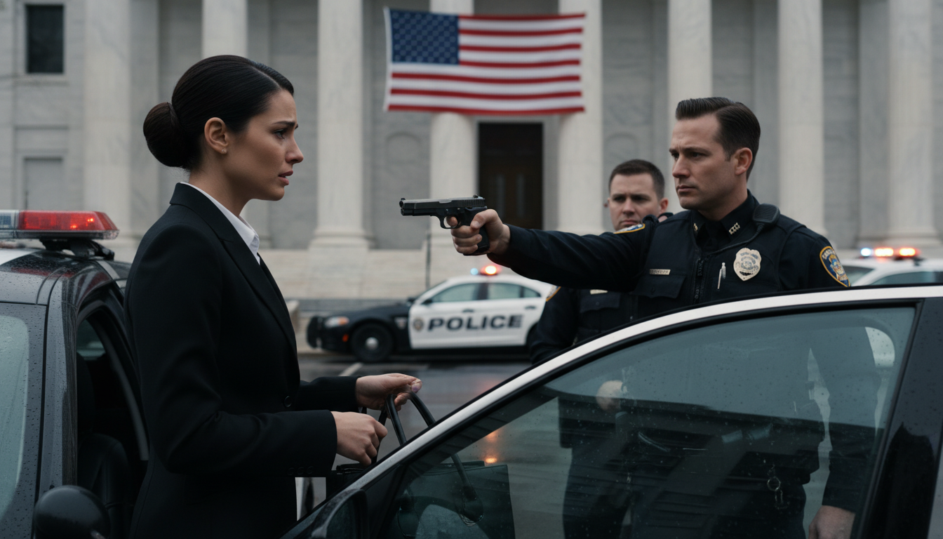 Die Polizei hat mich mit Waffen angehalten. Ich erstarrte am Steuer, während die Autos langsamer wurden, um zuzusehen. Ein Polizist rief meinen Namen und befahl mir das Gebäude zu gehen. Er sagte, mein Auto sei als gestohlen gemeldet worden – ein laufender Fall – und die Warnung markierte mich als “Hochrisiko”. Mir wurde übel, weil ich genau wusste, wer das versuchen würde. Meine Schwester wollte, dass ich am Straßenrand feststecke, damit ich Opas Nachlassverhandlung verpasse. Ich atmete tief durch und sagte: “Können Sie überprüfen, wer den Bericht eingereicht hat… Und die genaue Uhrzeit?” Der Polizist schaute auf seinen Bildschirm, hielt inne – drehte sich dann wieder zu mir um und sagte… “Ma’am… Deine Schwester hat gerade…”